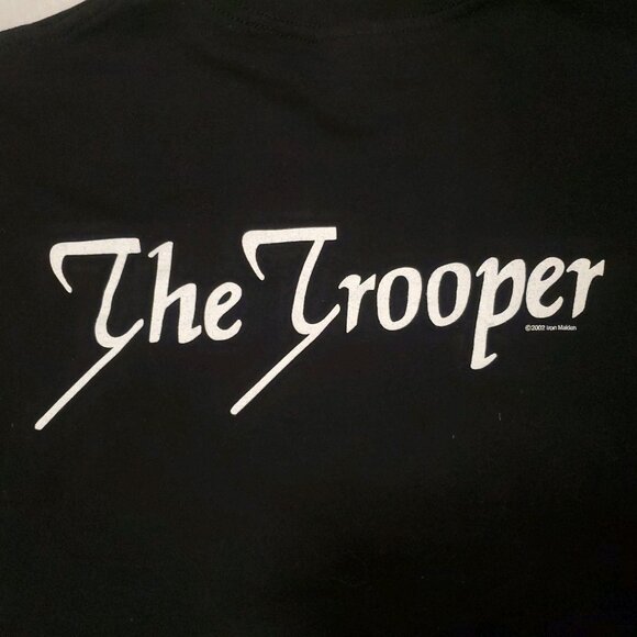 Vintage IRON MAIDEN The Trooper T-shirt Early 2000's Black Extra Large‎ Unworn - Picture 5 of 7